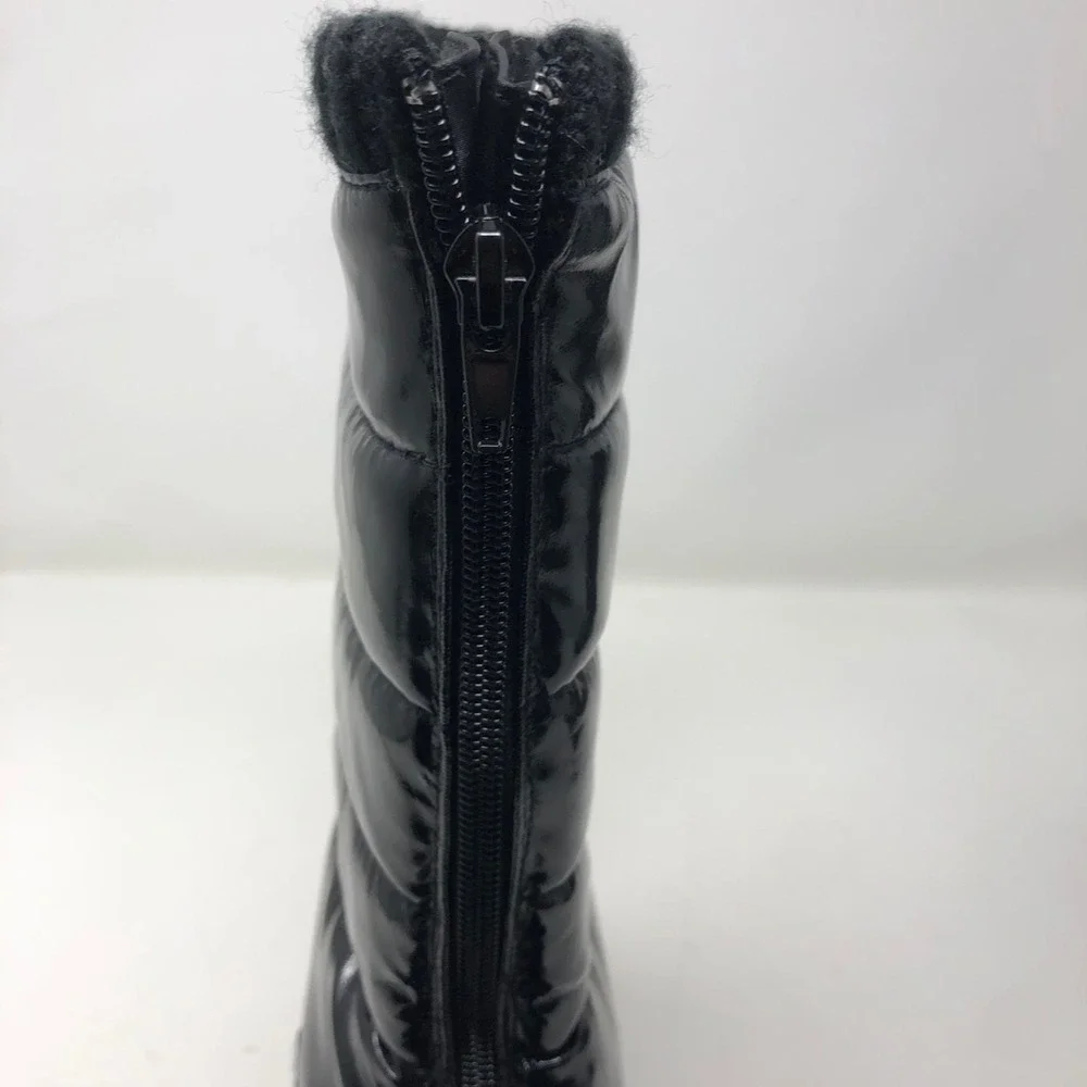 Tundra Puffy Snow Boots Girls 3 Black Front Zip Outdoor Winter Play Walking